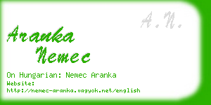 aranka nemec business card